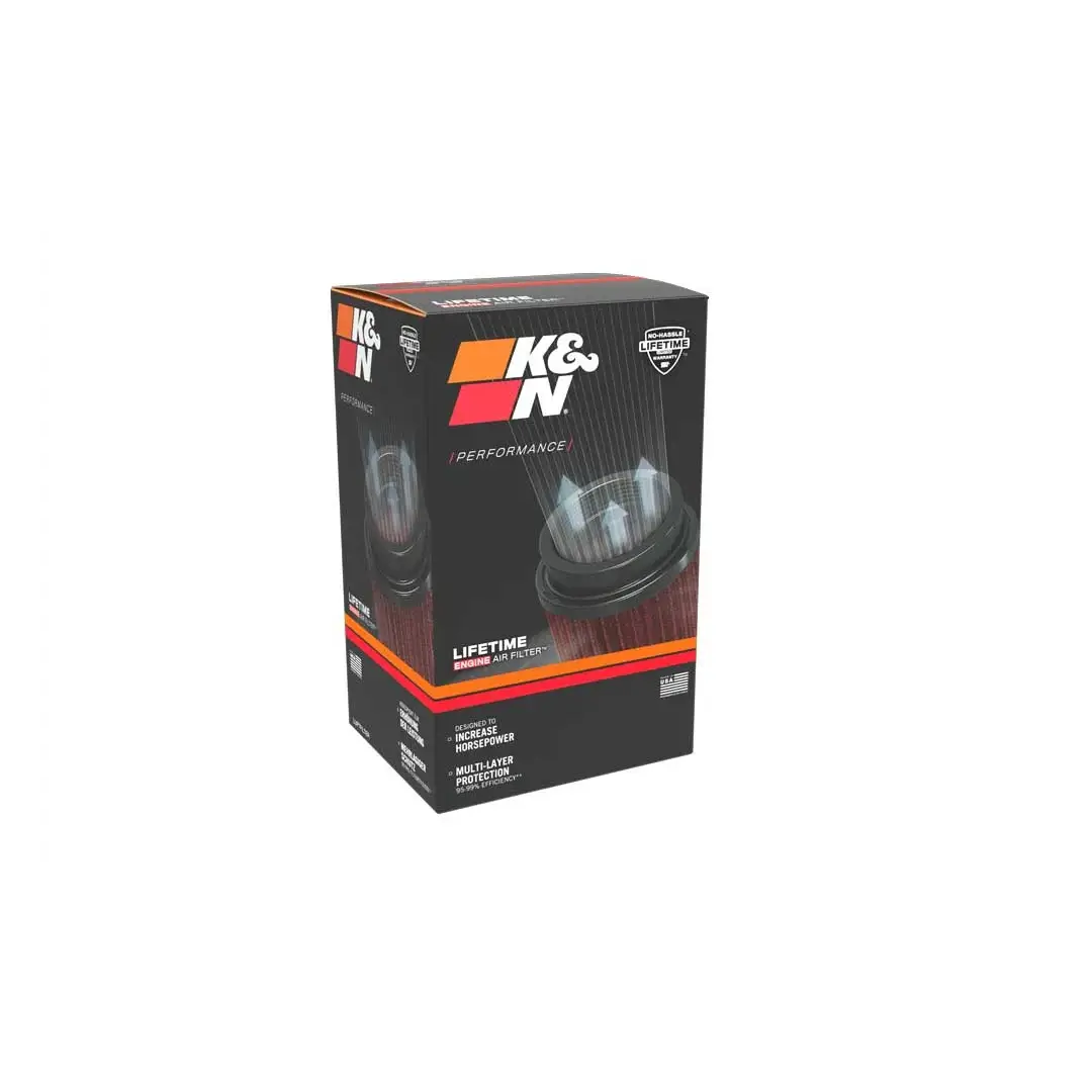 K&N air filter packaging on a white background