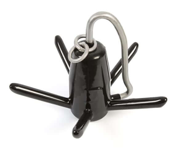 Black Metallic colored anchor set on white background