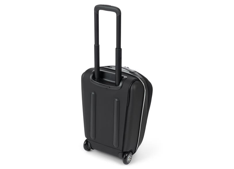 Can-Am Spyder RT semi-rigid front cargo travel bag 40L rear wheeled view extended handle