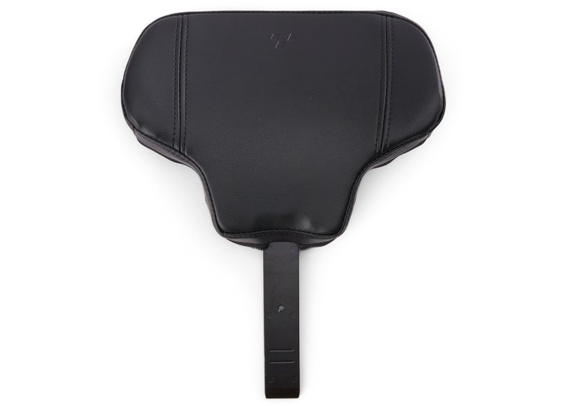 Can-Am Spyder F3 detachable driver backrest black leather top view with mounting bracket