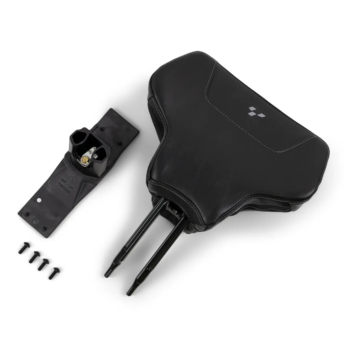 Can-Am Spyder adjustable driver backrest kit with mounting bracket and hardware for production seat