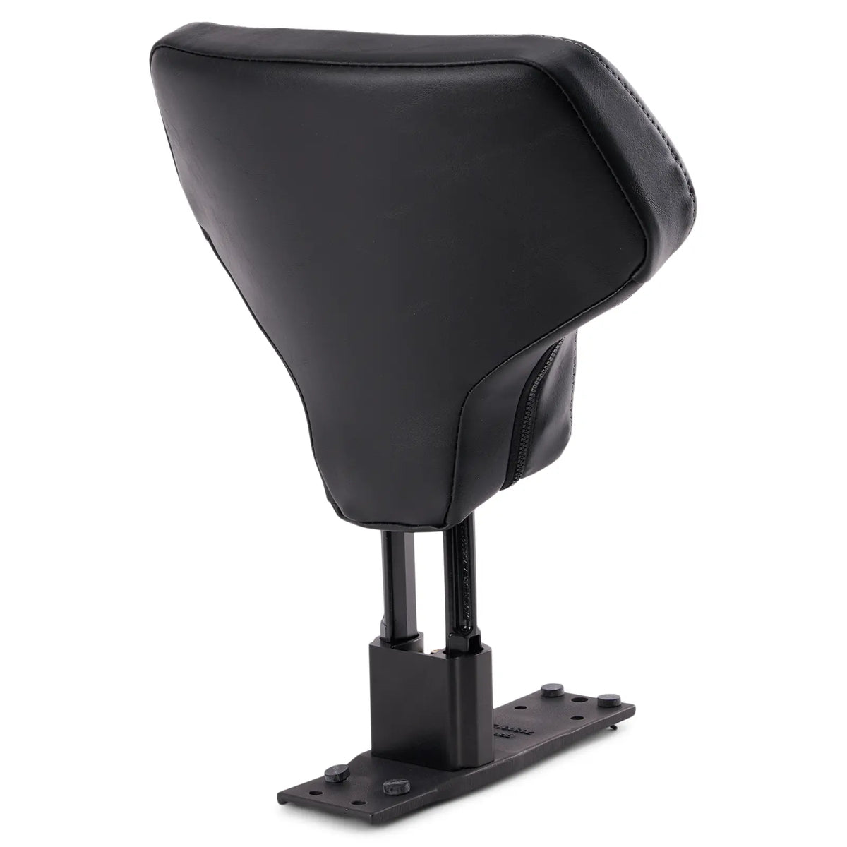 Can-Am Spyder adjustable driver backrest for production seat, black padded cushion with mounting bracket