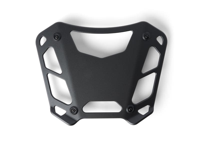 Black aluminum top case rack for Can-Am Spyder F3-T F3 Limited RT models top view
