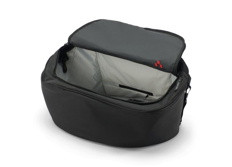 Can-Am Top Case Inner Bag 60L open showing black storage compartment and zippered pocket
