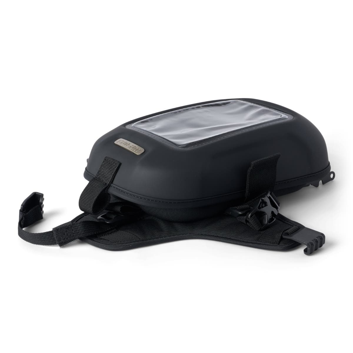 Can-Am Ryker tank bag black with clear phone window and strap mounts