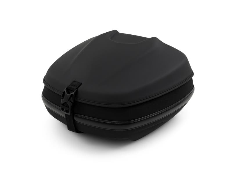 Can-Am Ryker LinQ Top Case 16L black hard-shell storage box angled view