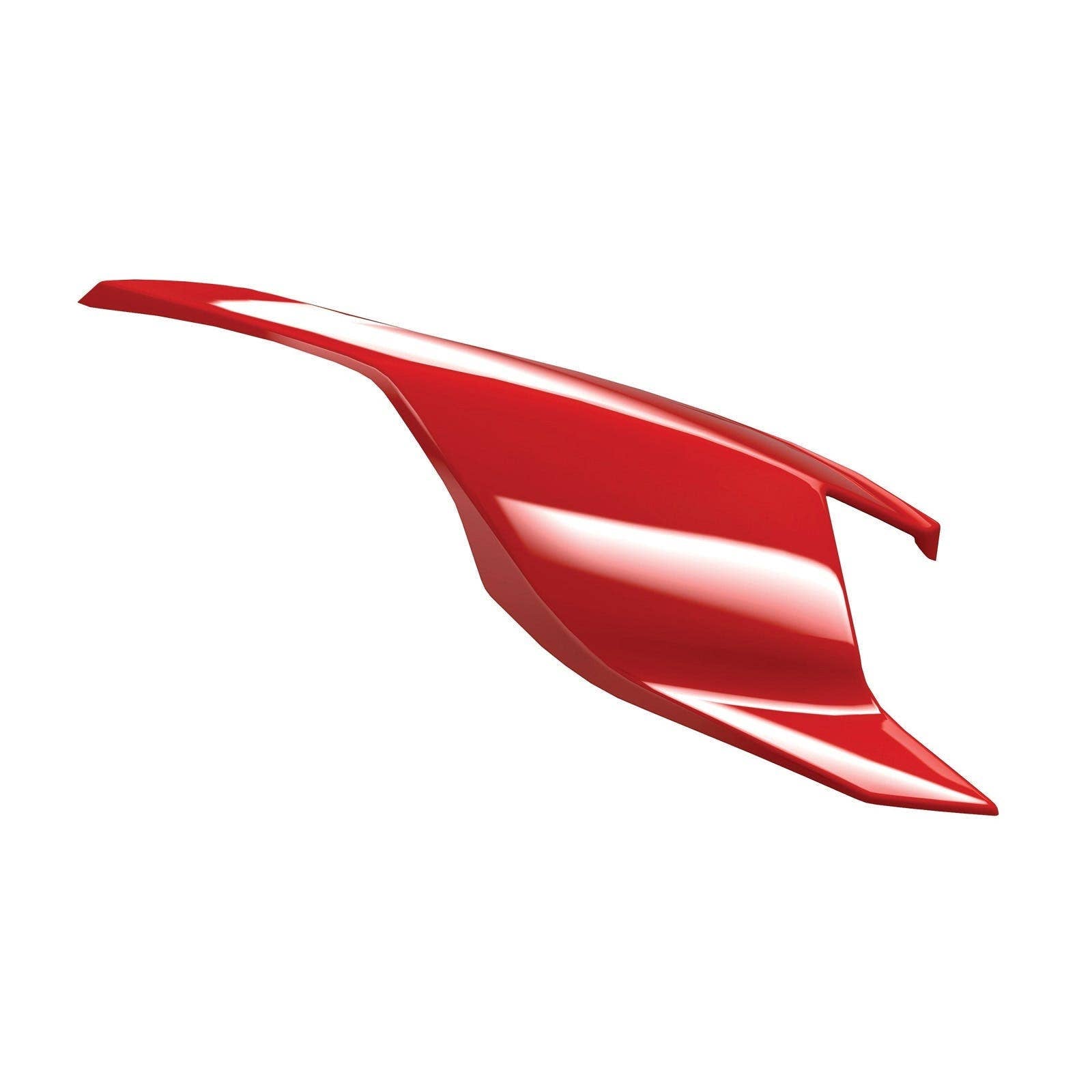Red plastic side body panel for Can-Am Ryker Classic, glossy OEM fairing accent piece