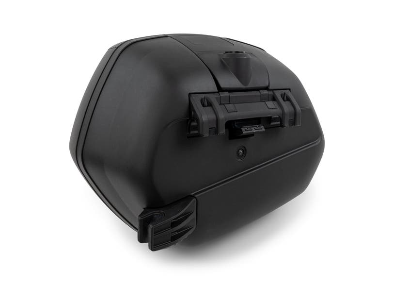 Black SHAD hard saddlebag 36L rear view latch detail for Can-Am Ryker