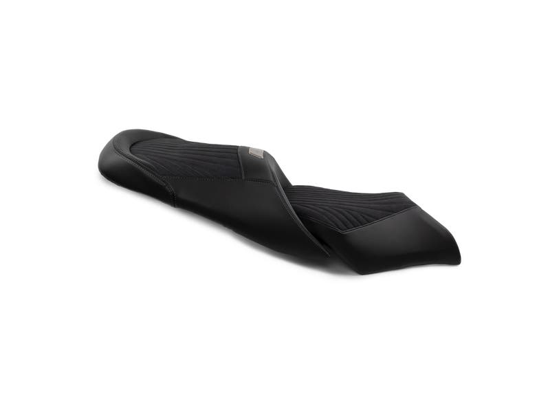 Can-Am Spyder RT Comfort Seat 2020 and up black quilted two-up seat side view