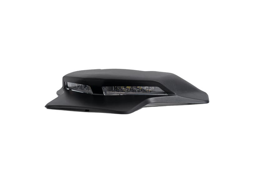 Can-Am Ryker LED auxiliary lights black housing side view, fits models except Rally 2022 and up