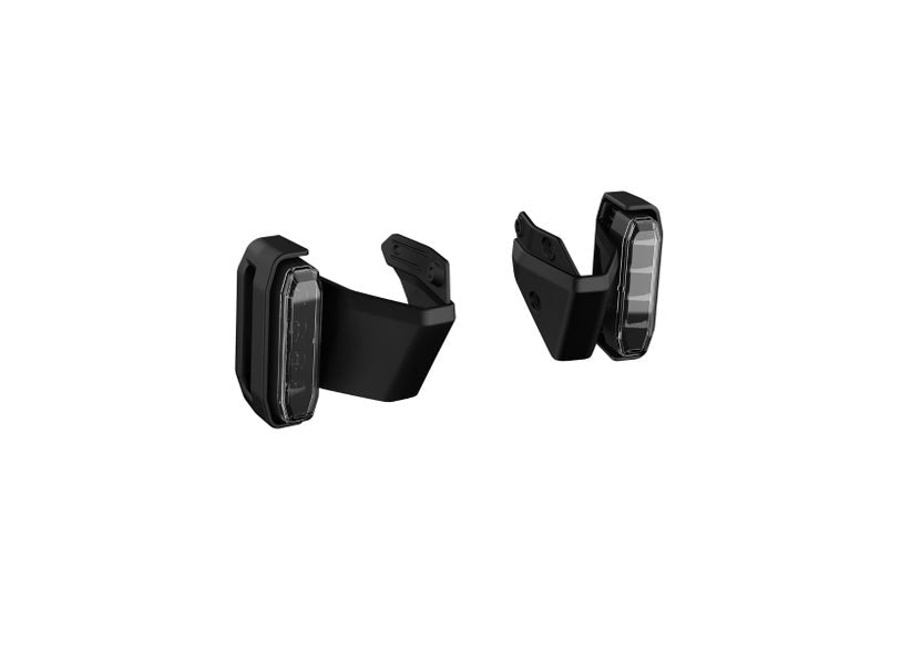 Can-Am Origin LED fog light kit for EV motorcycles, black mounting brackets pair
