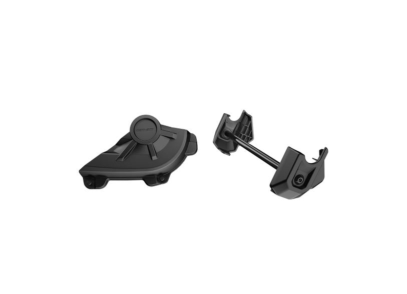Can-Am Pulse EV motorcycle black axle sliders kit with mounting hardware