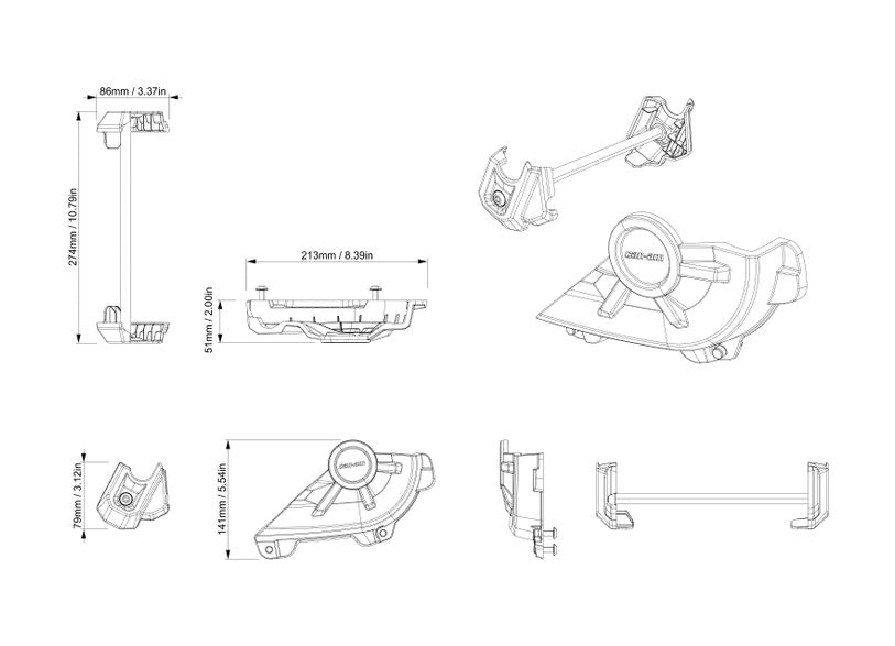 Can-Am Pulse EV motorcycle axle sliders kit technical diagram with dimensions