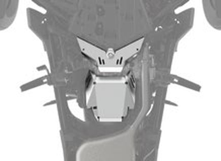 Can-Am Ryker skid plate installed, underside view