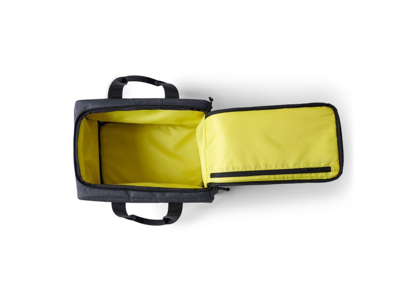 Can-Am Ryker LinQ top case inner liner open top view showing yellow interior lining
