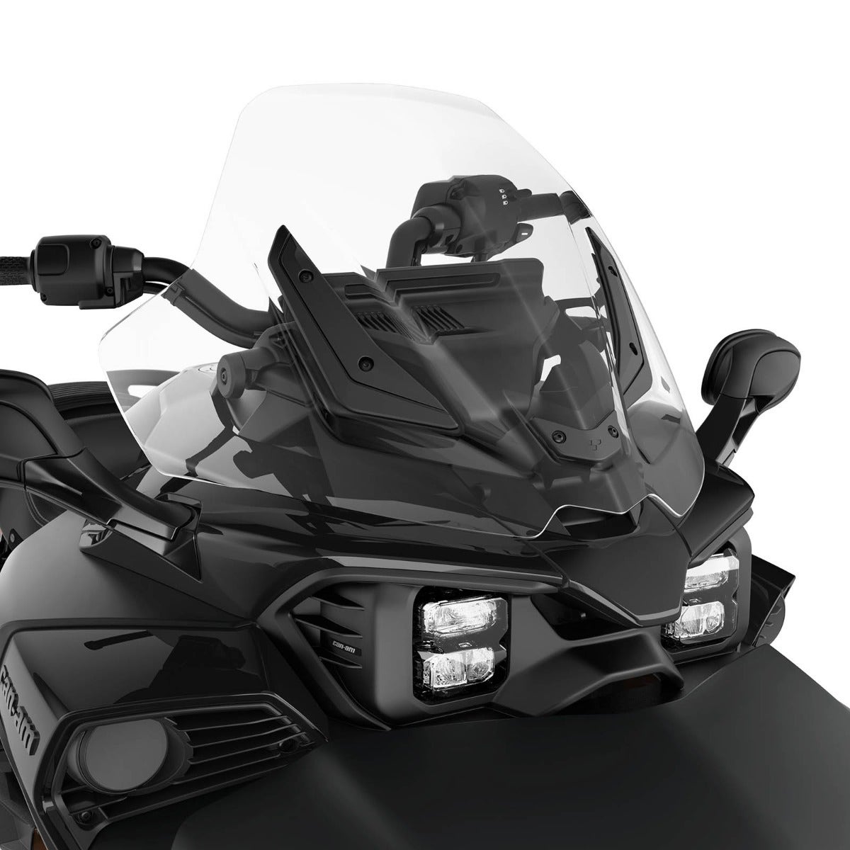 Can-Am Spyder F3 Blue Ridge windshield installed, front view