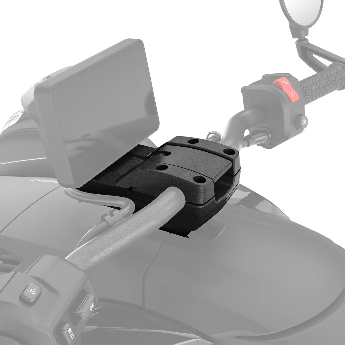 Can-Am Ryker 2027 UFit handlebar adjustment installed below the display