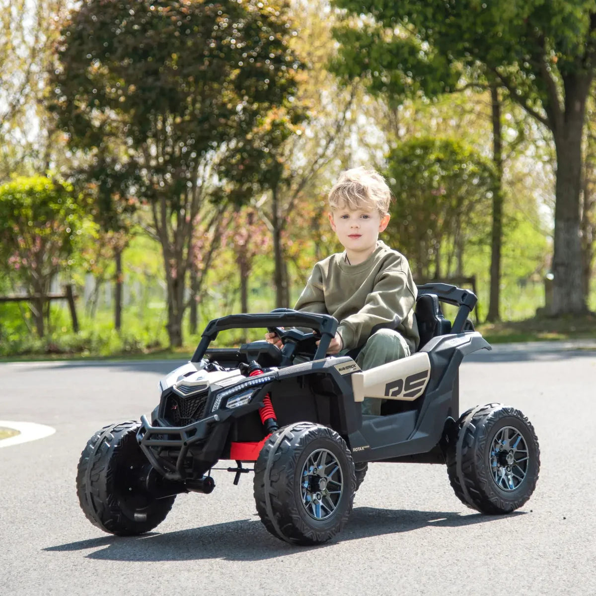 Can Am Maverick 24V 1-Seater UTV - Kids Electric Ride-On, ORANGE, FR7590-ORANGE