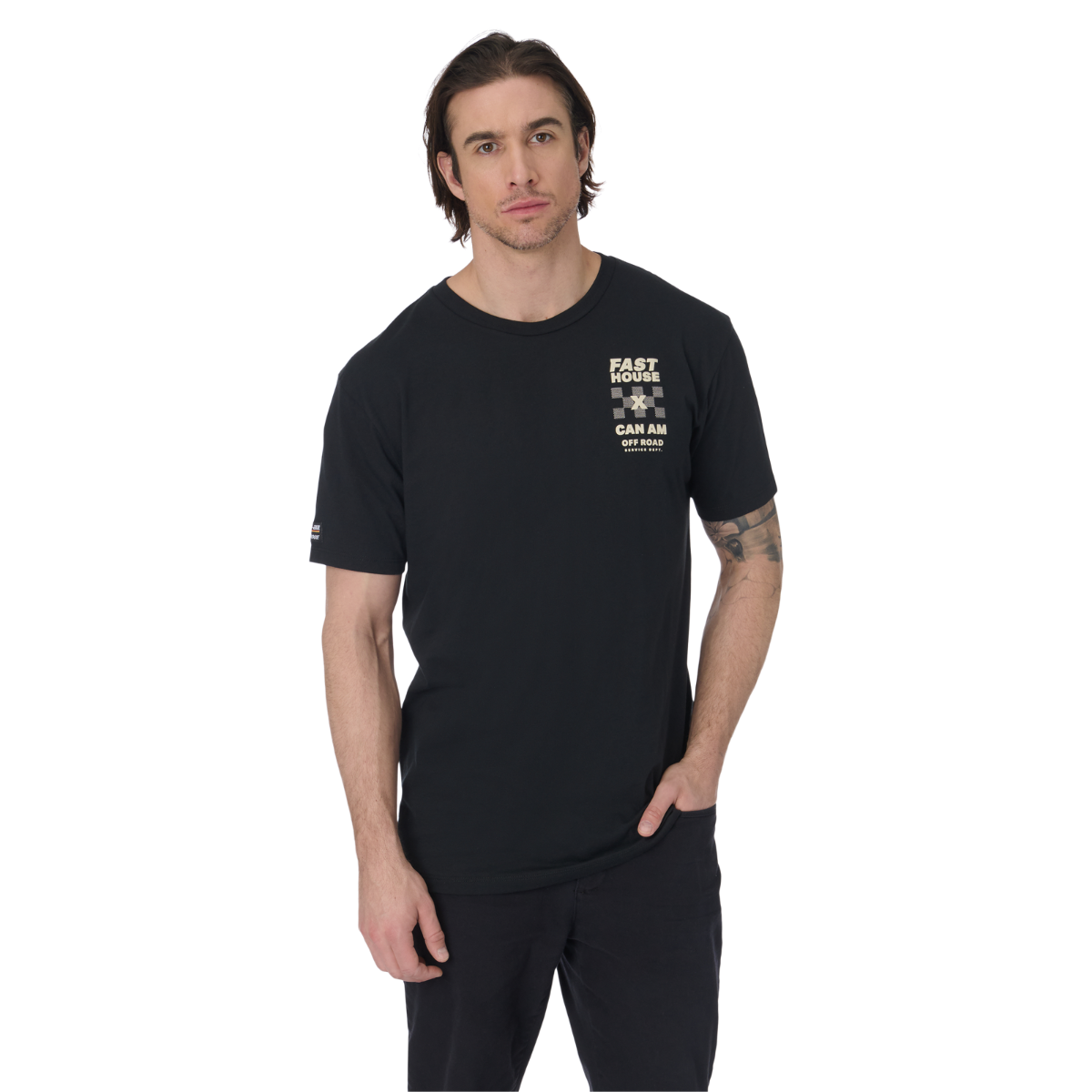 Can-Am x Fasthouse Men's Coilover Tee Black, front