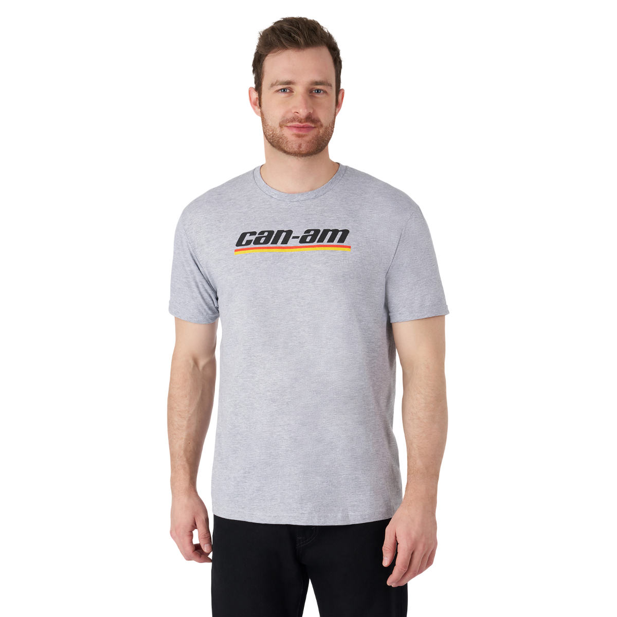 Can-Am Men's Emblem T-Shirt Heather Grey, front