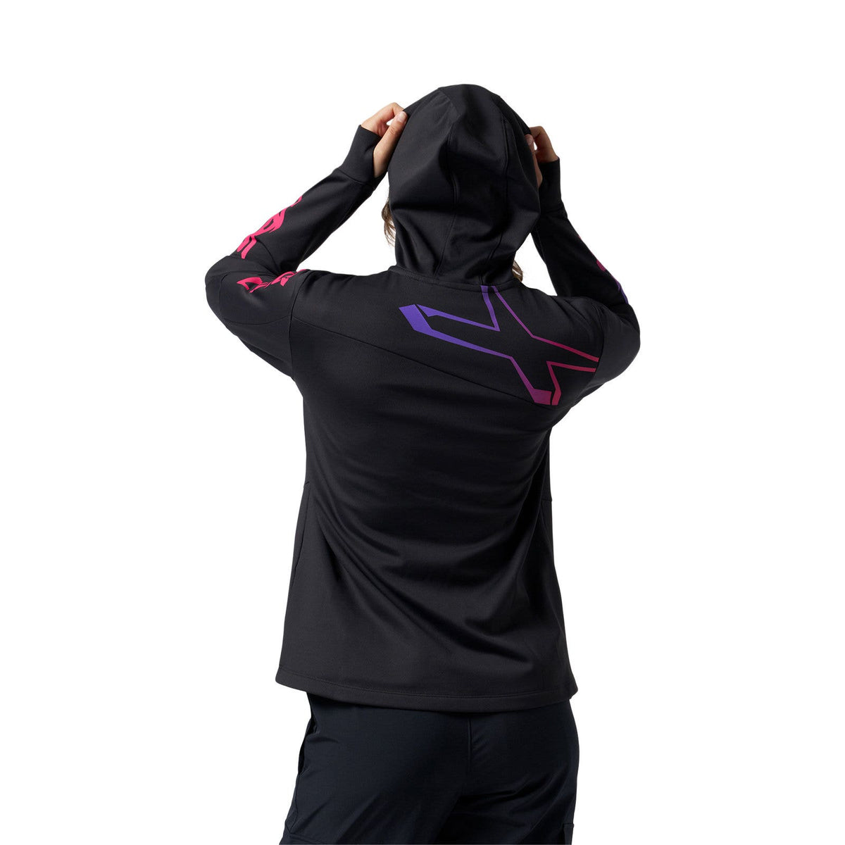 Ski-Doo Women's X-Team Edition Sno-X Zip-Up in Black with Graphics, back