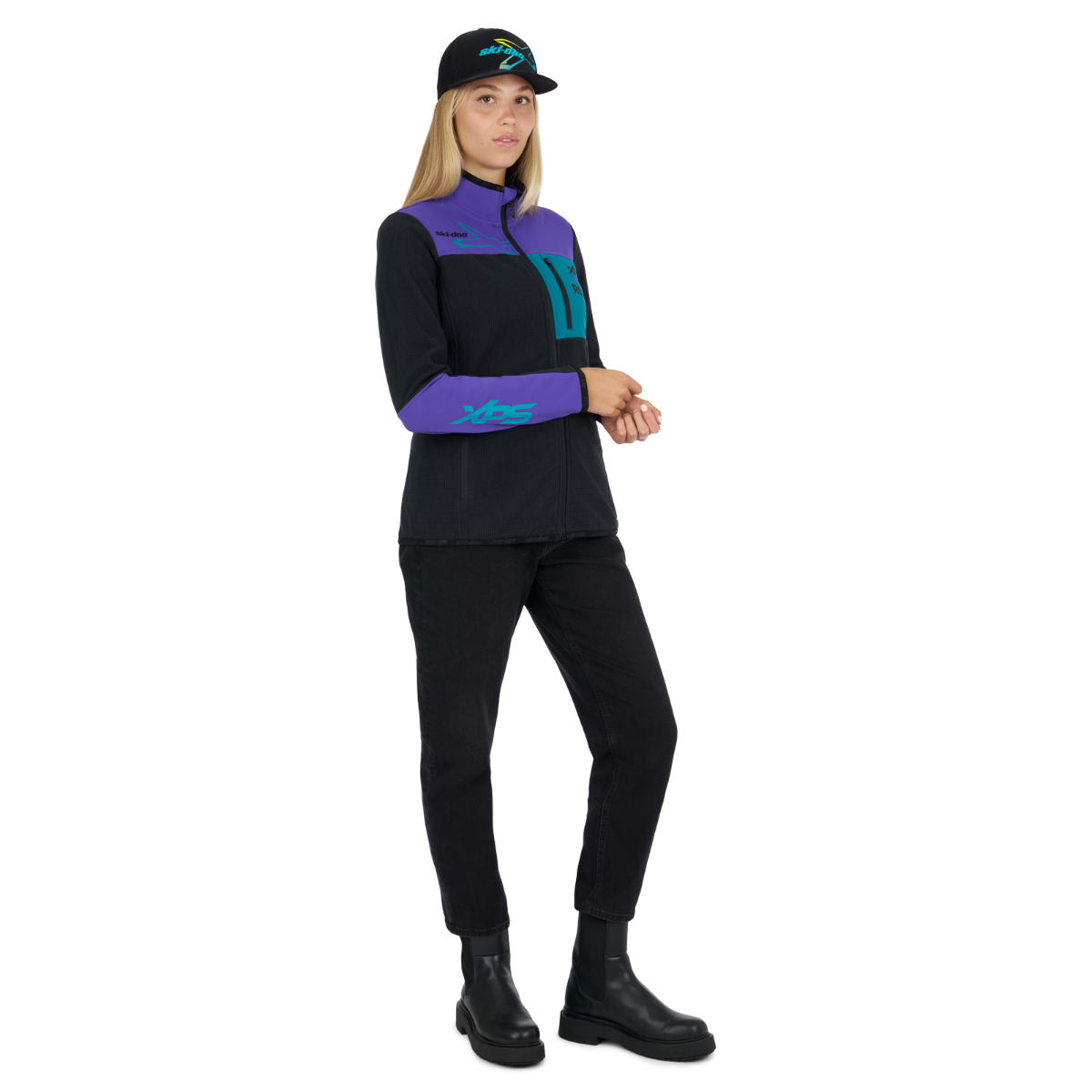 Ski-Doo Women's X-Team Edition Micro-Fleece in Purple 288193, alternate view 1