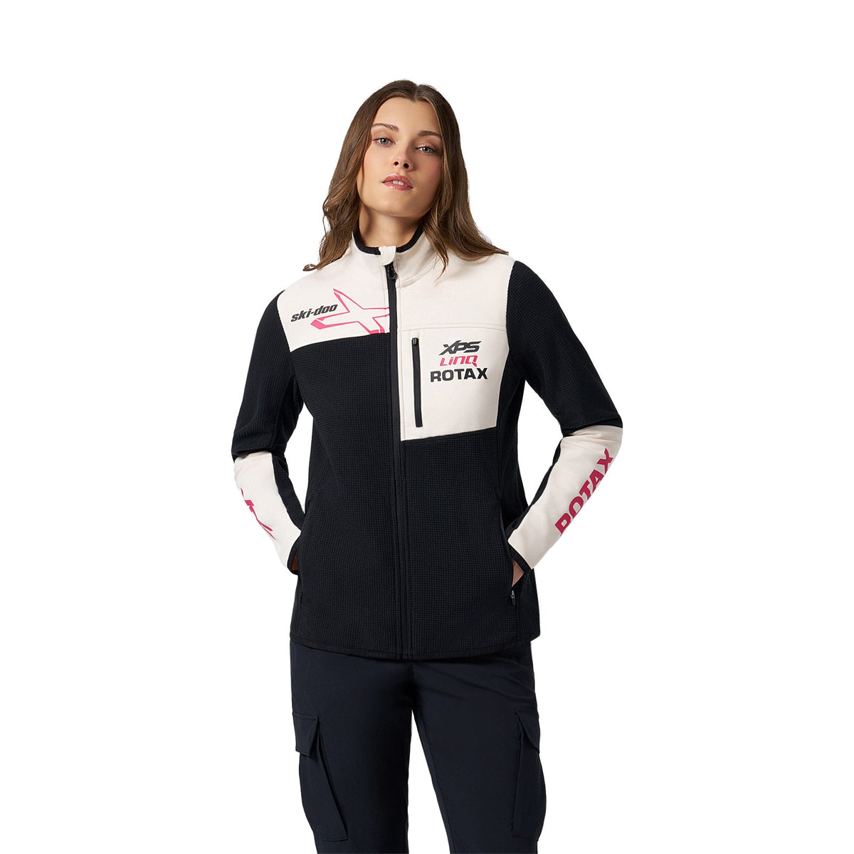 Ski-Doo Women's X-Team Edition Micro-Fleece in Ivory, 288193