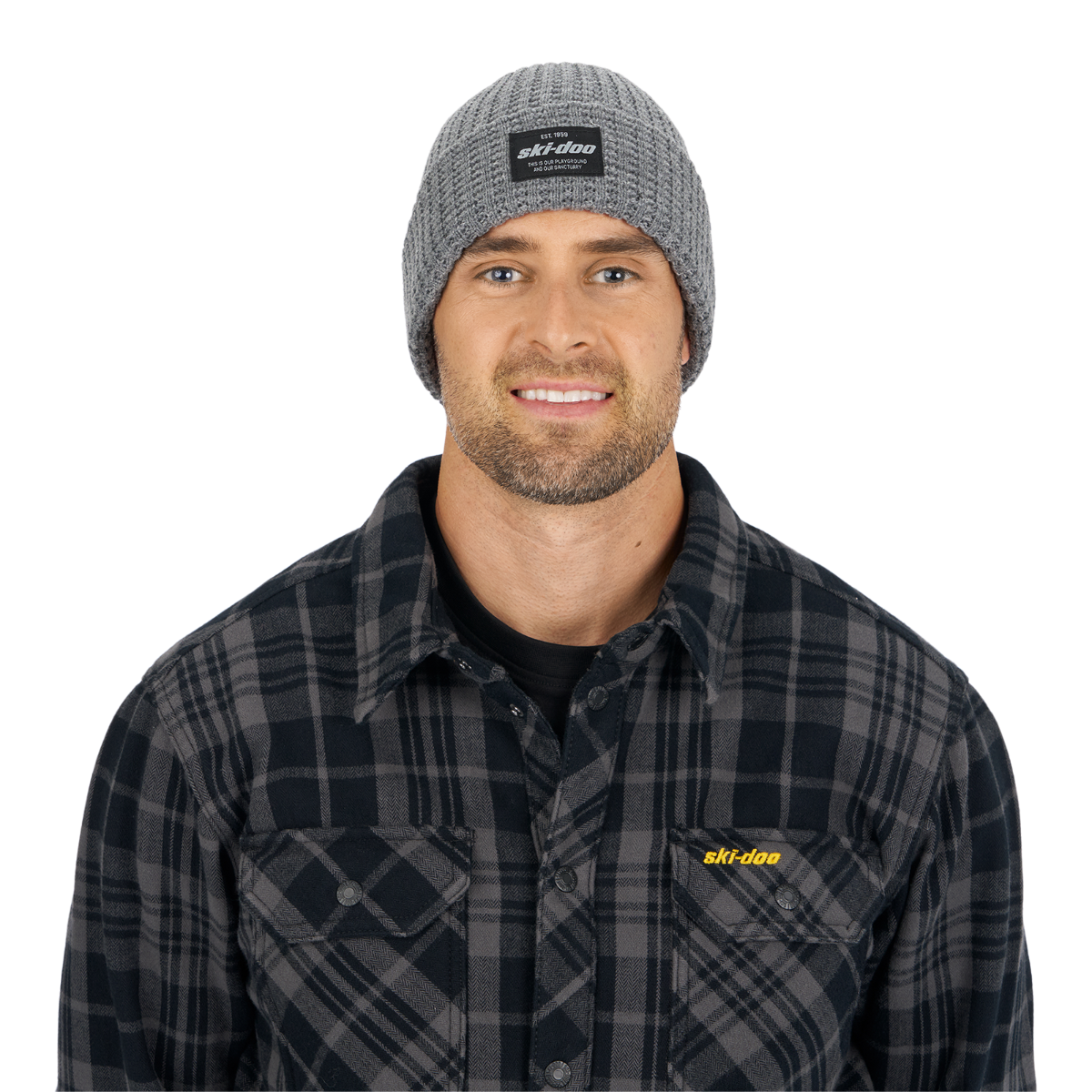Ski-Doo Unisex Chunky Beanie in Heather Grey, 288208