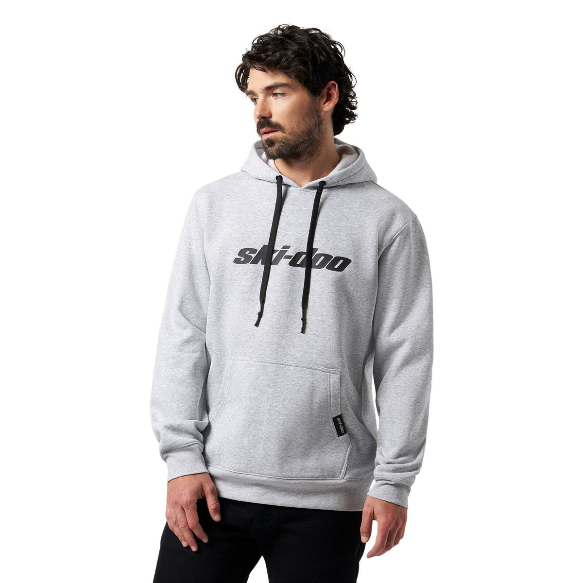 Ski-Doo Men's Signature Pullover Hoodie in Grey, 288209