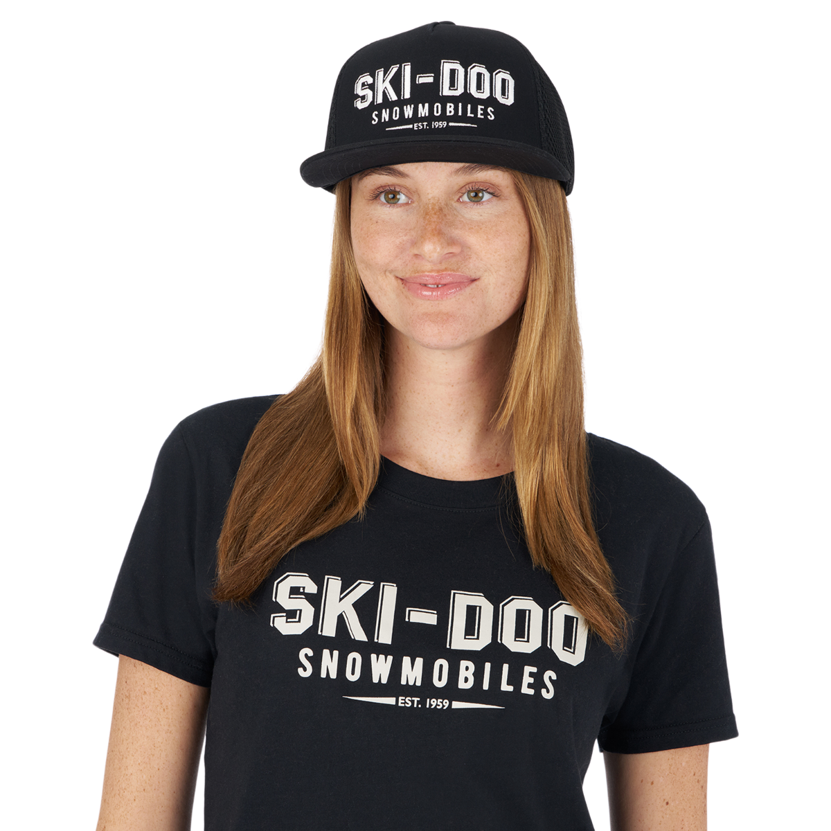 Ski-Doo Unisex Vintage Flat Cap in Black, 288211