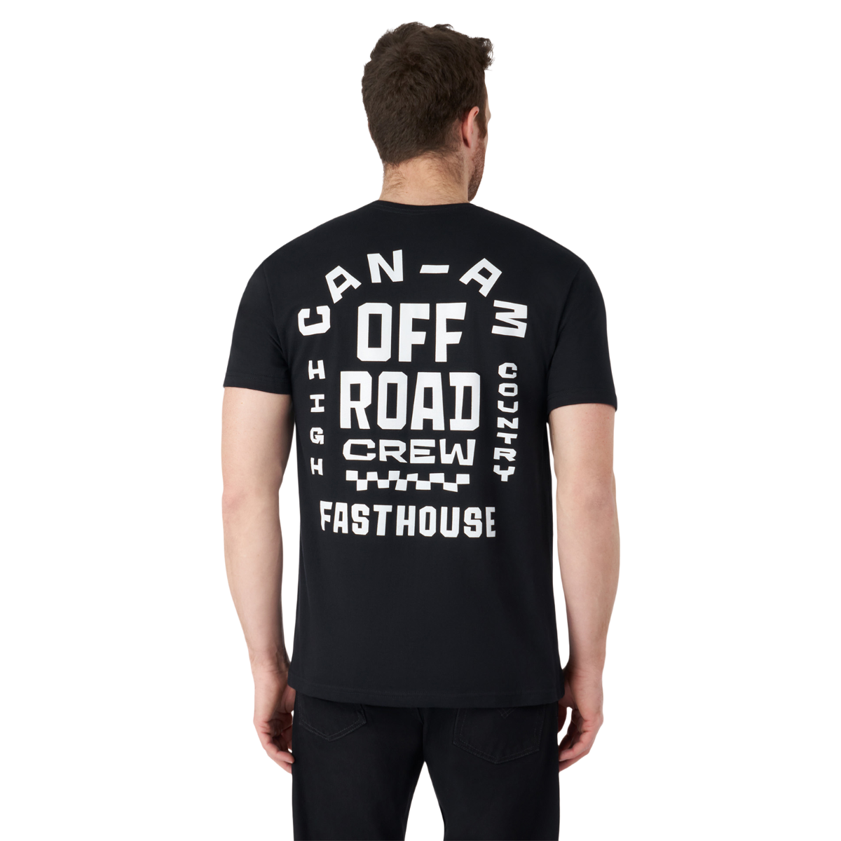 Can-Am x Fasthouse Men's Off-Road Crew T-Shirt Black, back