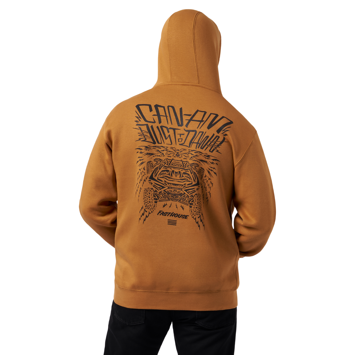 Can-Am x Fasthouse Men's Mav Pullover Hoodie Gold, detail