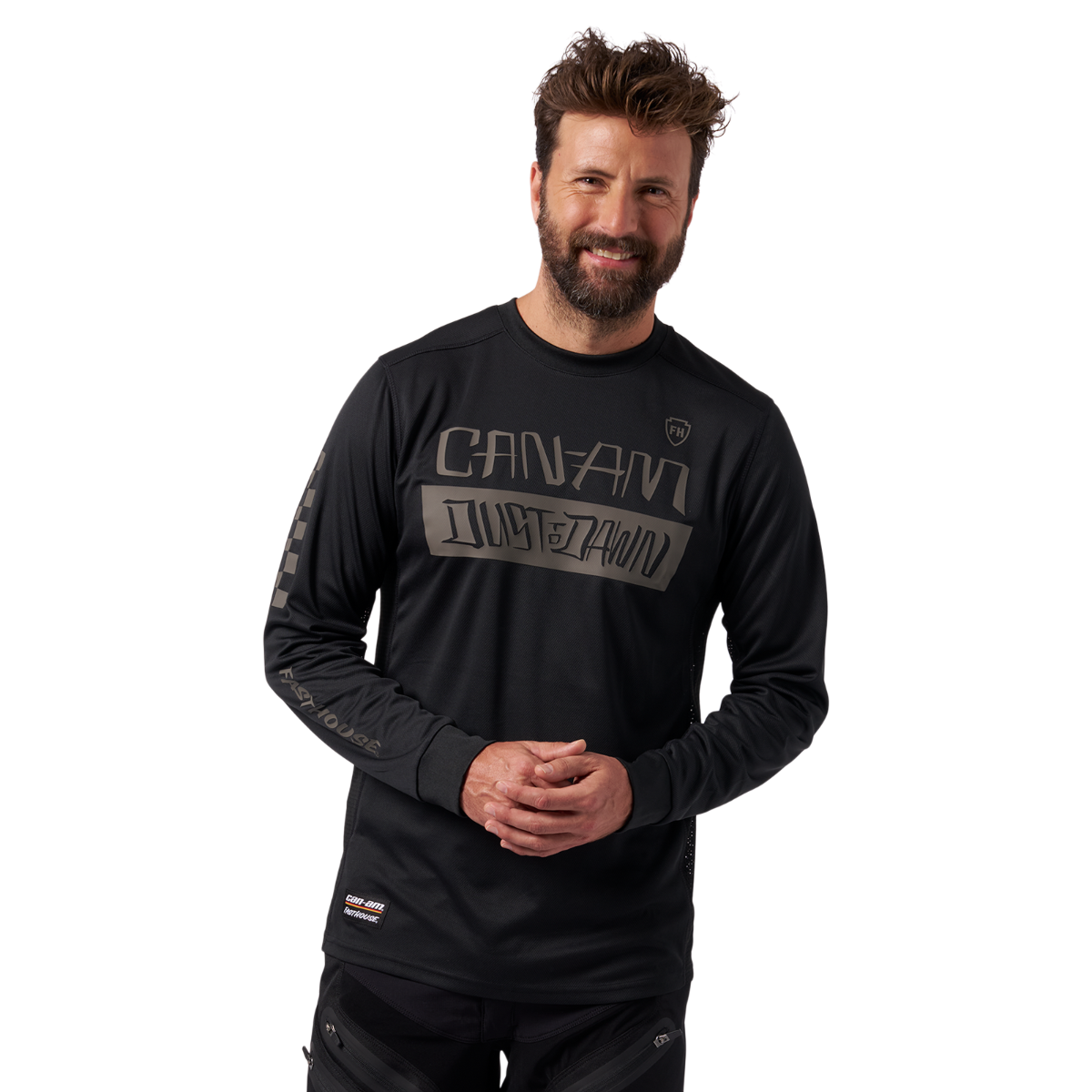 Can-Am x Fasthouse Men's Dust Jersey Black, front