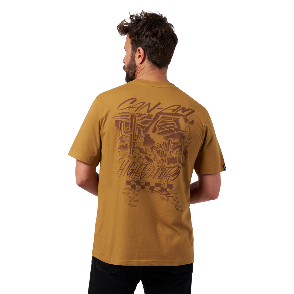 Can-Am x Fasthouse Men's High Country T-Shirt Bronze, back