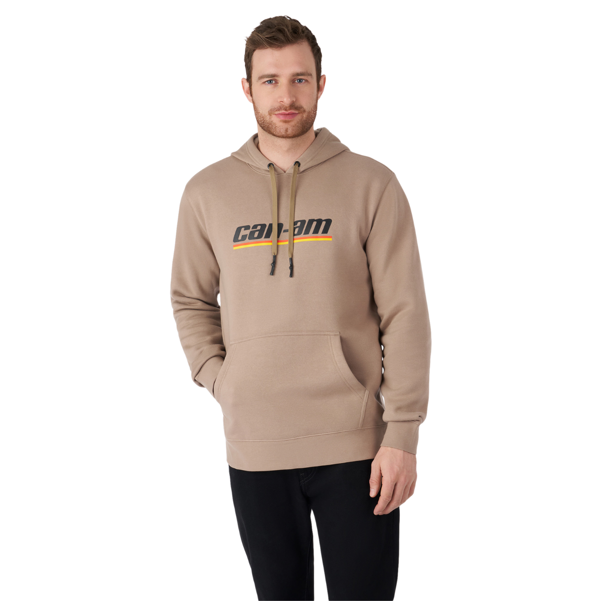 Can-Am Men's Emblem Pullover Hoodie Sand, front