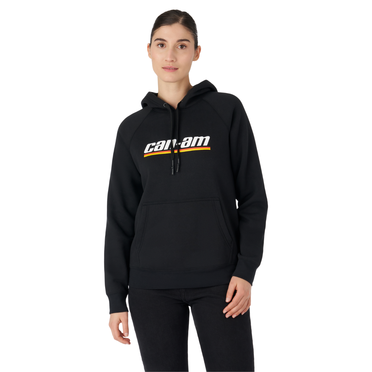 Can-Am Women's Emblem Pullover Hoodie Black, front