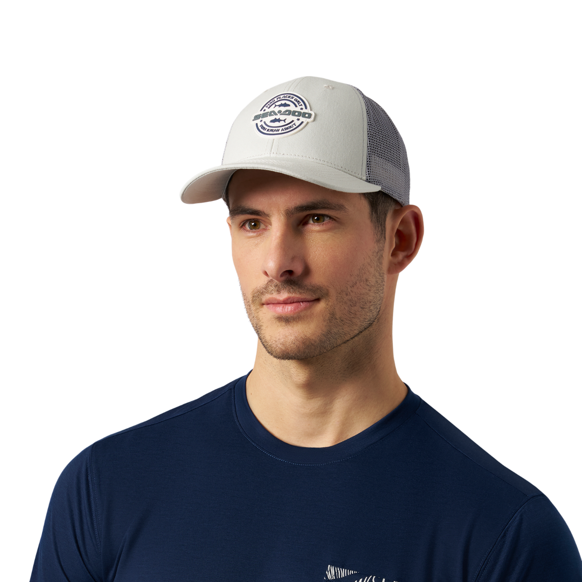 Sea-Doo Unisex Fishing Curved Mesh Cap - Magnesium