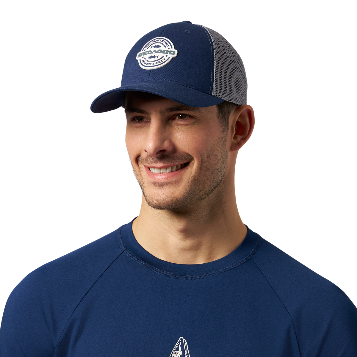 Sea-Doo Unisex Fishing Curved Mesh Cap - Navy