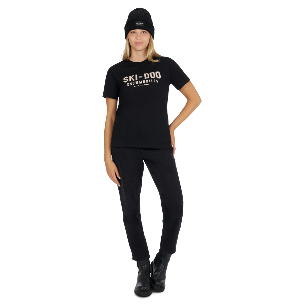 Ski-Doo Women's Vintage T-Shirt in Black 288303, alternate view 1