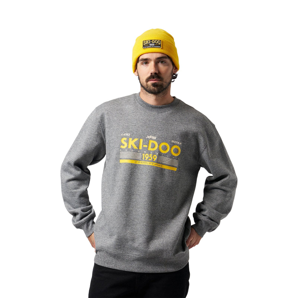 Men's Ski-Doo Heritage 1959 Crew Sweatshirt - Heather charcoal M