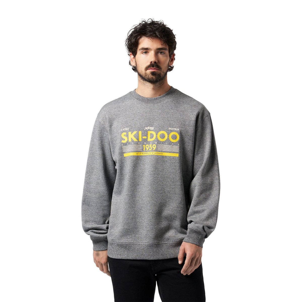 Men's Ski-Doo Heritage 1959 Crew Sweatshirt - Heather charcoal M