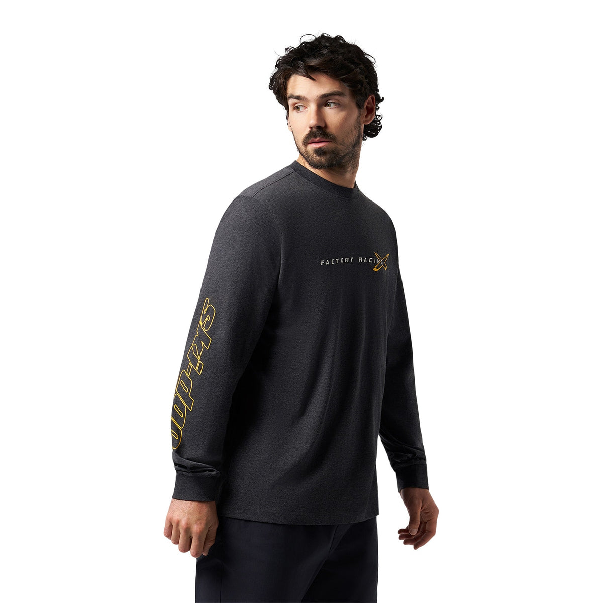Ski-Doo Men's X-Team Factory Racing T-Shirt Ls - Heather charcoal 2XL
