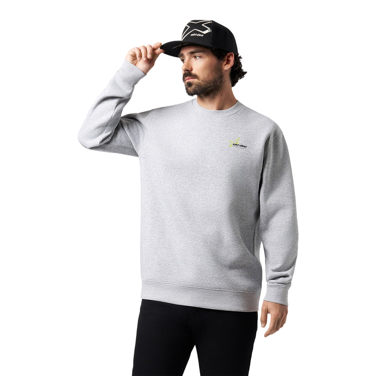 Ski-Doo Men's X-Team Factory Racing Sweatshirt - Heather Grey M