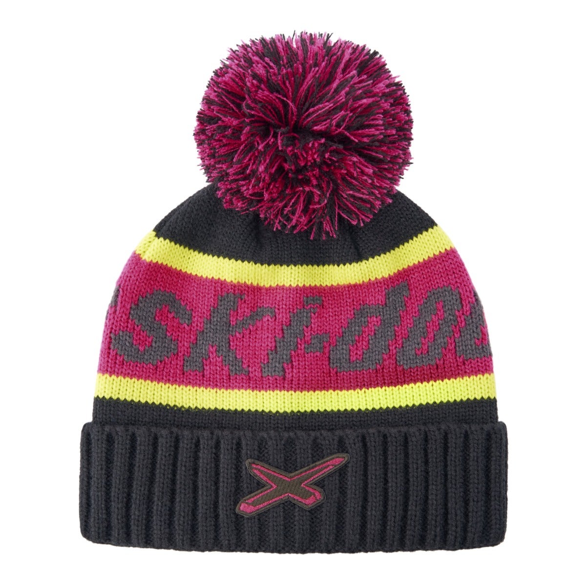 Ski-Doo Youth Unisex X-Team Pom-Pom Beanie - Raspberry Onesize