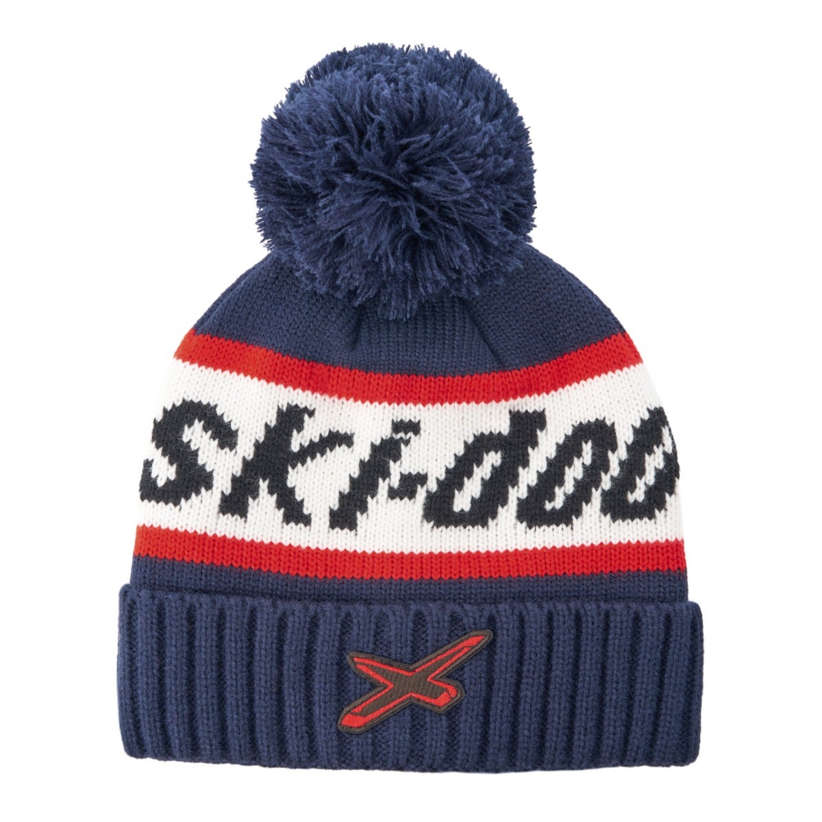 Ski-Doo Youth Unisex X-Team Pom-Pom Beanie - Navy Onesize