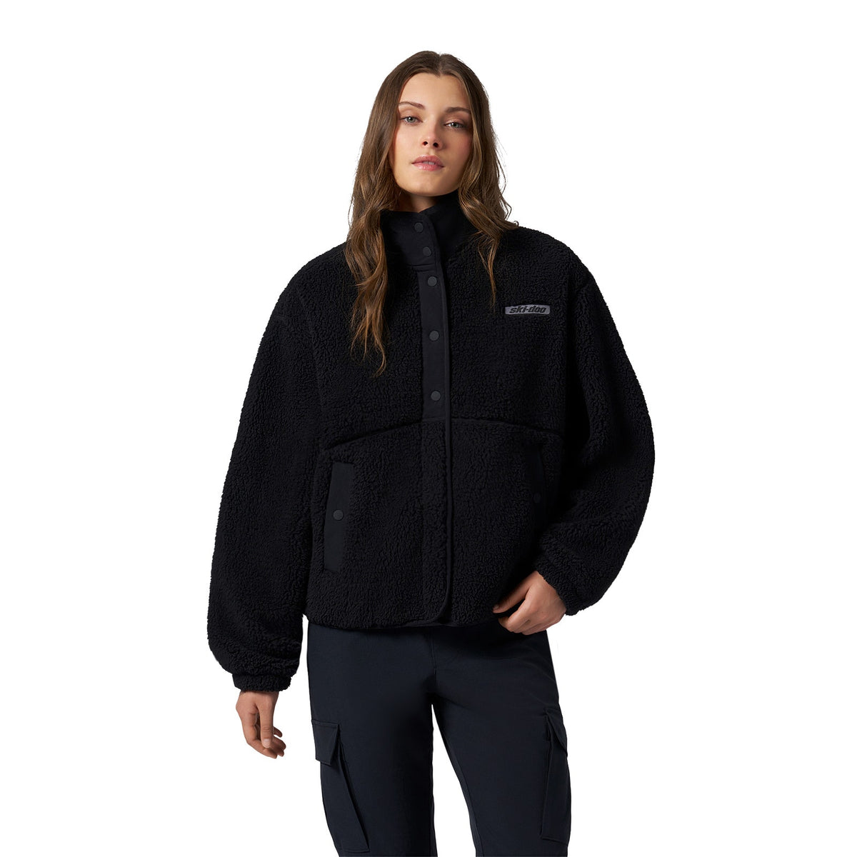 Women's Après-Ski-Doo Sherpa Snap - Black M