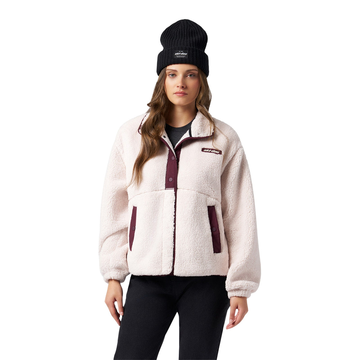 Women's Après-Ski-Doo Sherpa Snap - Ivory M