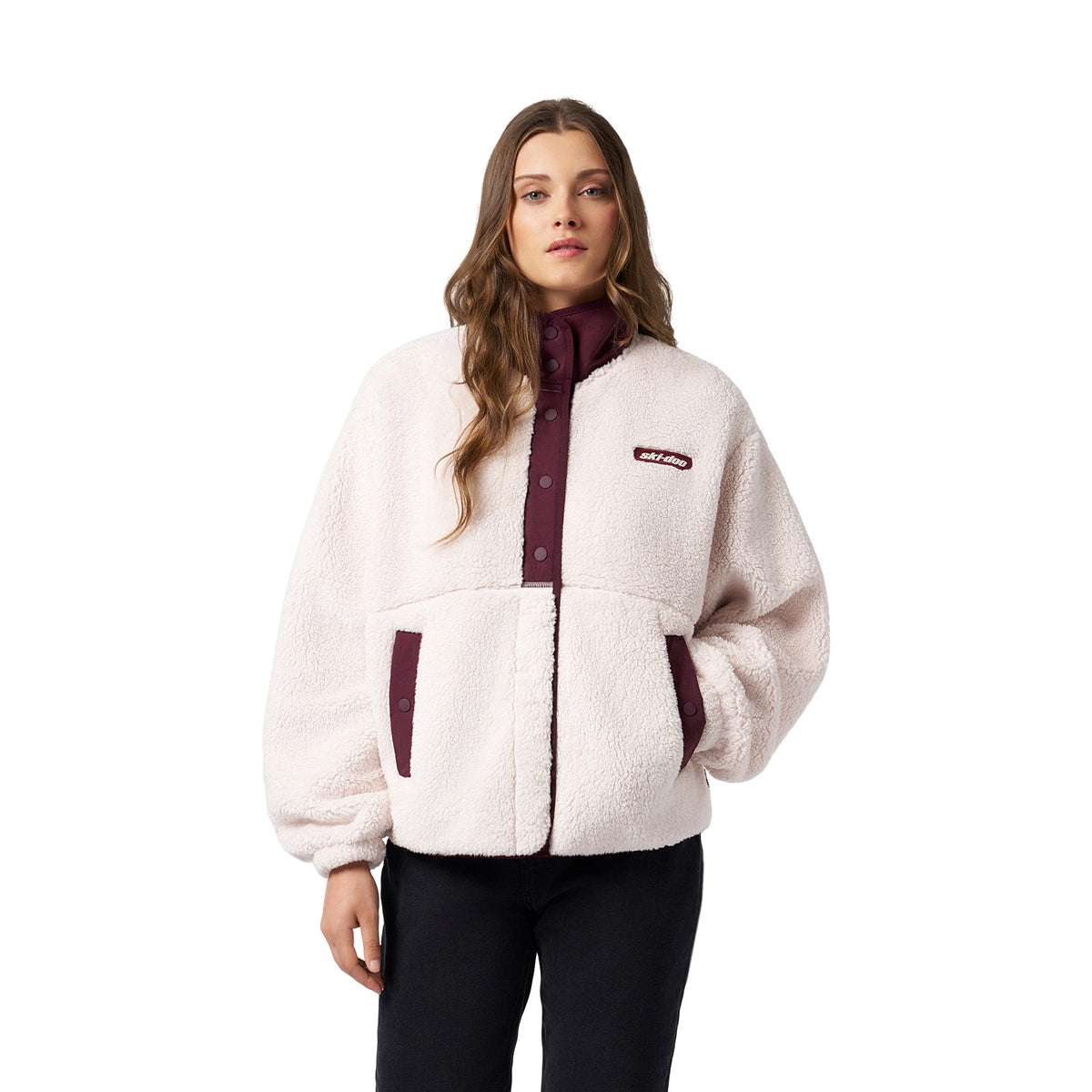 Women's Après-Ski-Doo Sherpa Snap - Ivory M