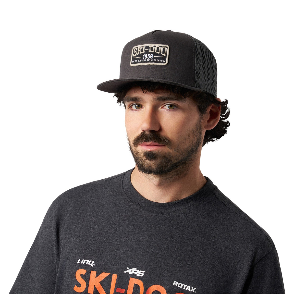 Unisex Ski-Doo Snowmobiles Flat Cap - Charcoal Grey Onesize