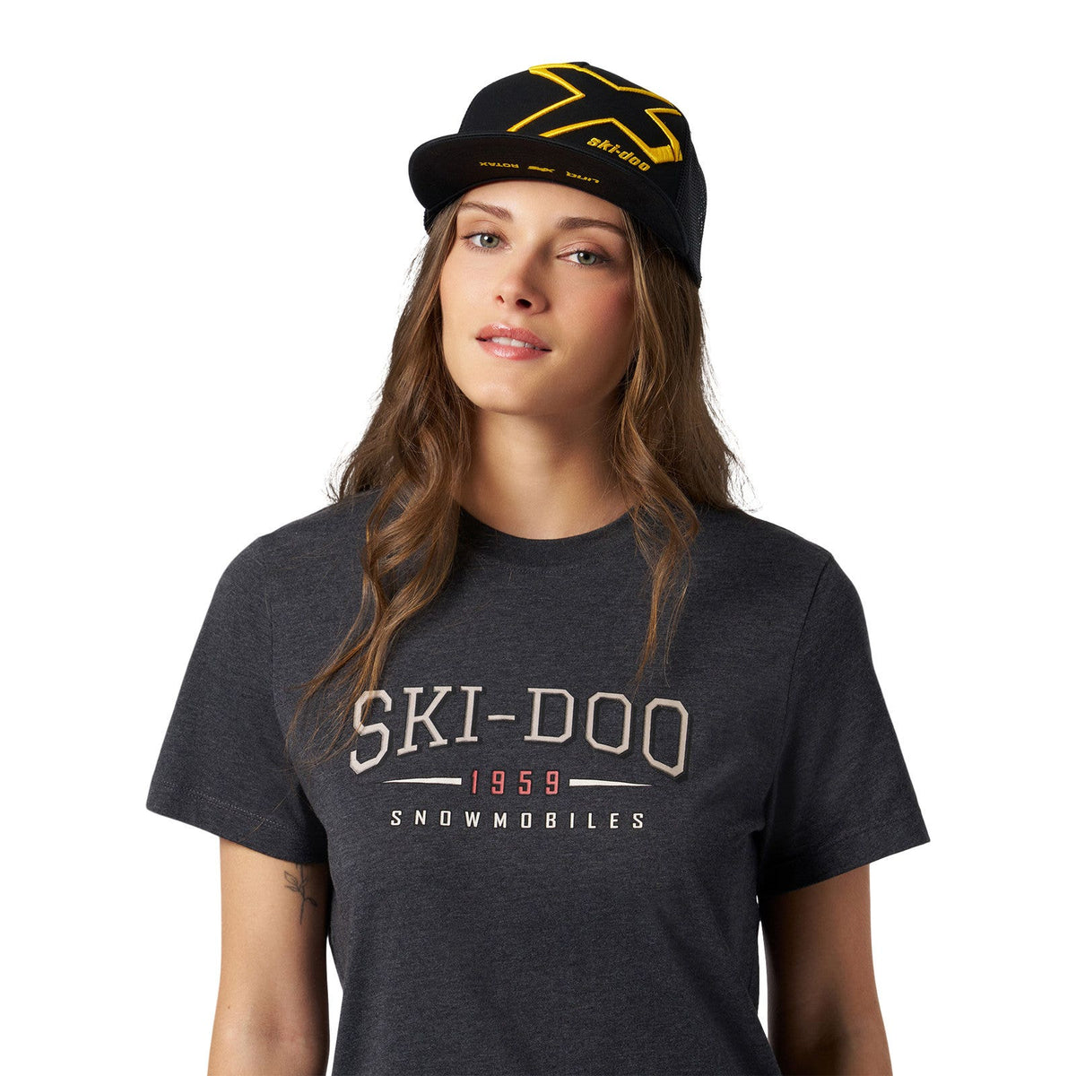 Unisex Ski-Doo X Flat Cap - Yellow Onesize